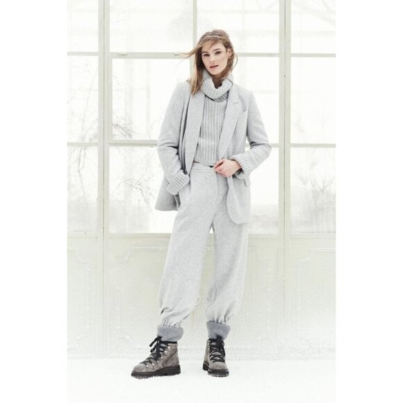 Brunello Cucinelli Women's Cashmere Sweater Monili Trim Size L - Picture 6 of 7